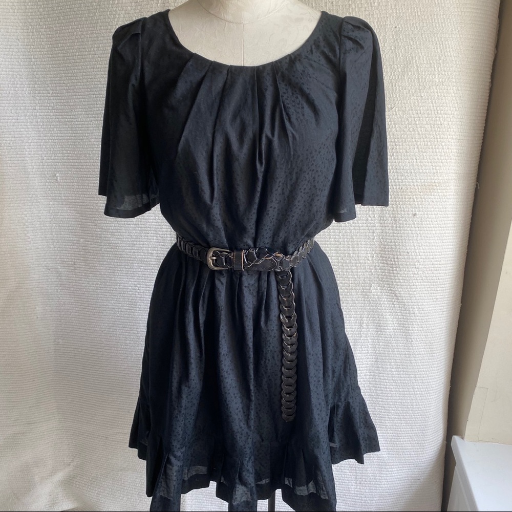 3.1 Phillip Lim S Black Dress Monochrome Prairie Print Dress Ditsy Floral